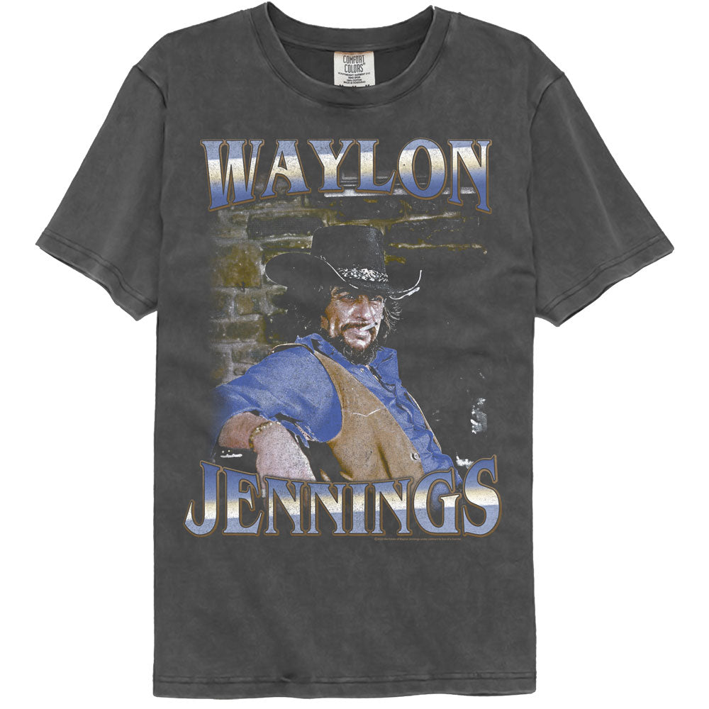 Waylon Jennings Faded Bricks Comfort Colors T-Shirt