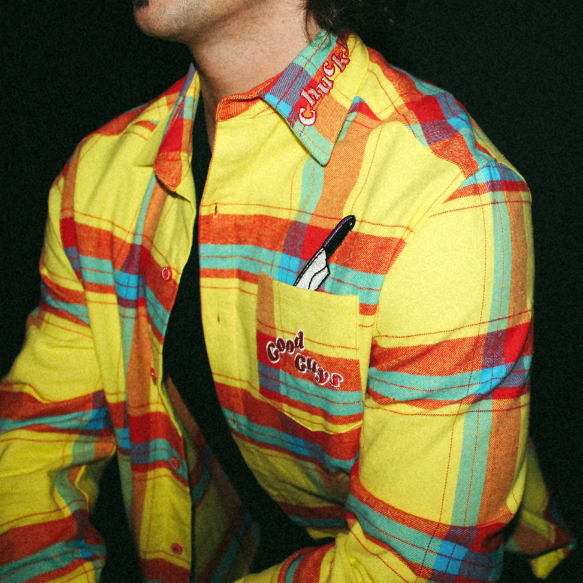 Cakeworthy Chucky Flannel Blue Culture Tees