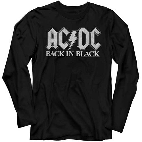 MEN'S ACDC BACK IN BLACK 2 LONG SLEEVE TEE - Blue Culture Tees