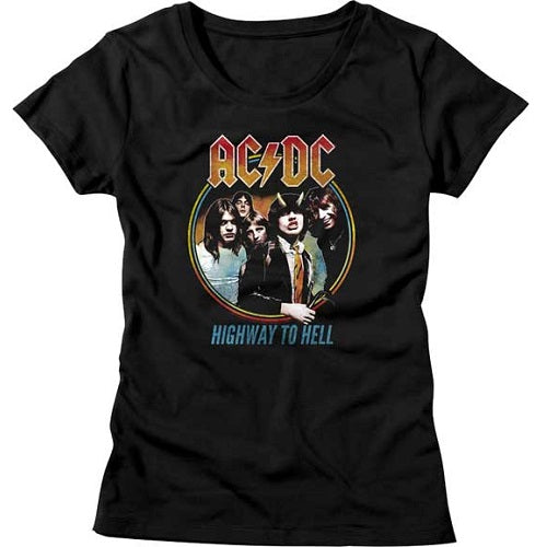 Junior's ACDC Highway To Hell Tricolor T-Shirt