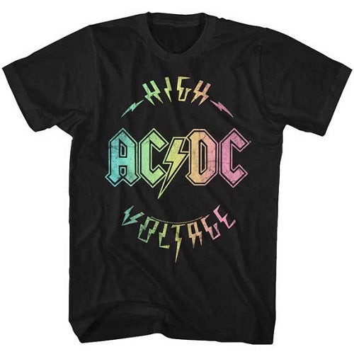 MEN'S ACDC MULTICOLOR VOLTAGE LIGHTWEIGHT TEE - Blue Culture Tees
