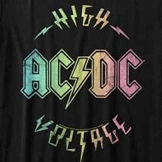 Junior's ACDC Multicolor Voltage T-Shirt