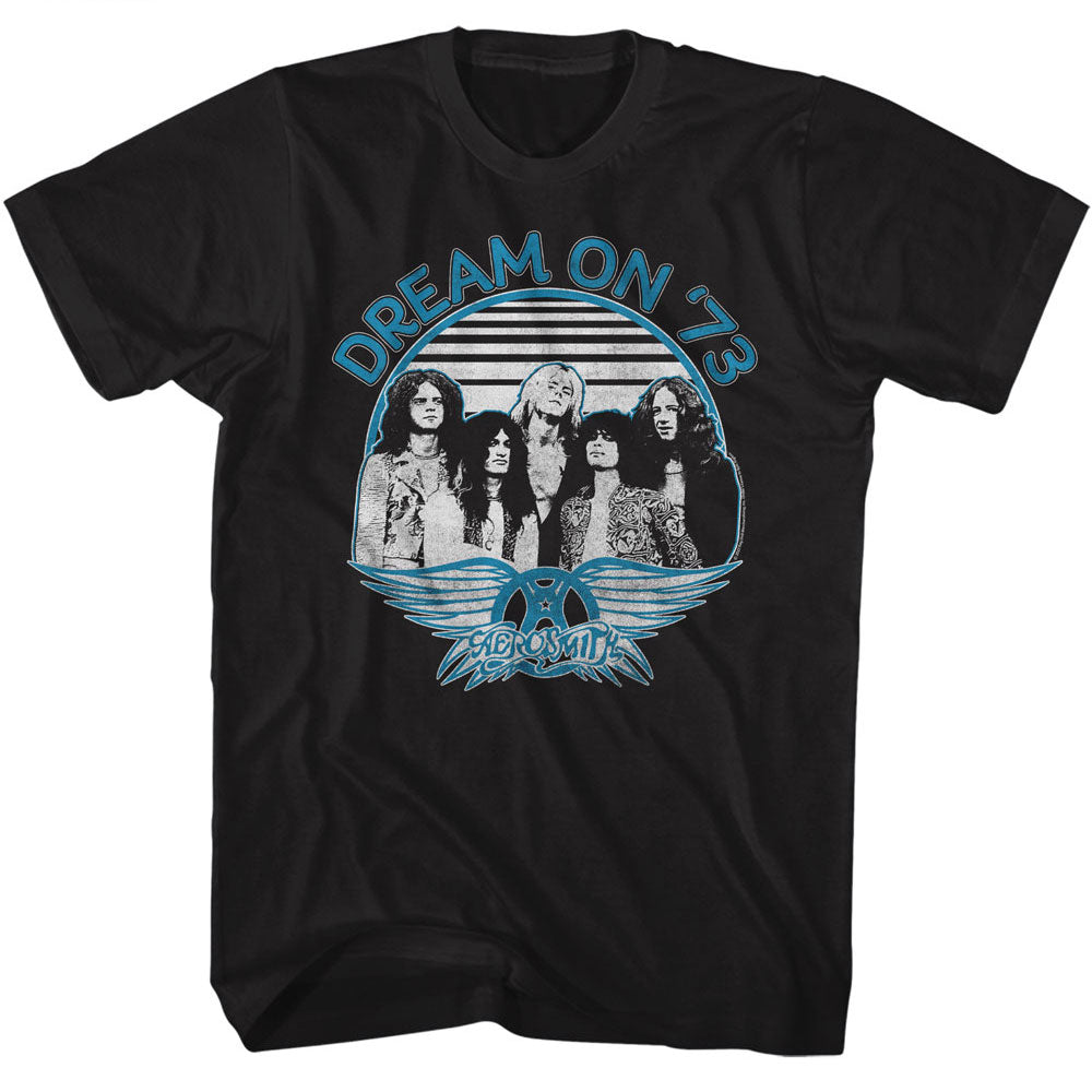 Aerosmith Dream On Blue and White Tee