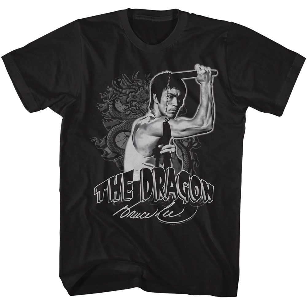Bruce Lee Dragon and Nunchucks T-Shirt