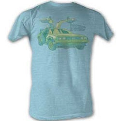 MEN'S BACK TO THE FUTURE DELOREAN CHILLIN LIGHTWEIGHT TEE - Blue Culture Tees
