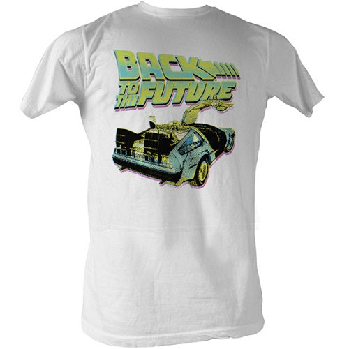 MEN'S BACK TO THE FUTURE BTF NEON LIGHTWEIGHT TEE - Blue Culture Tees