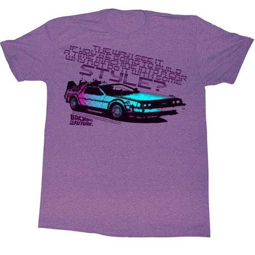 MEN'S BACK TO THE FUTURE A LITTLE STYLE LIGHTWEIGHT TEE - Blue Culture Tees