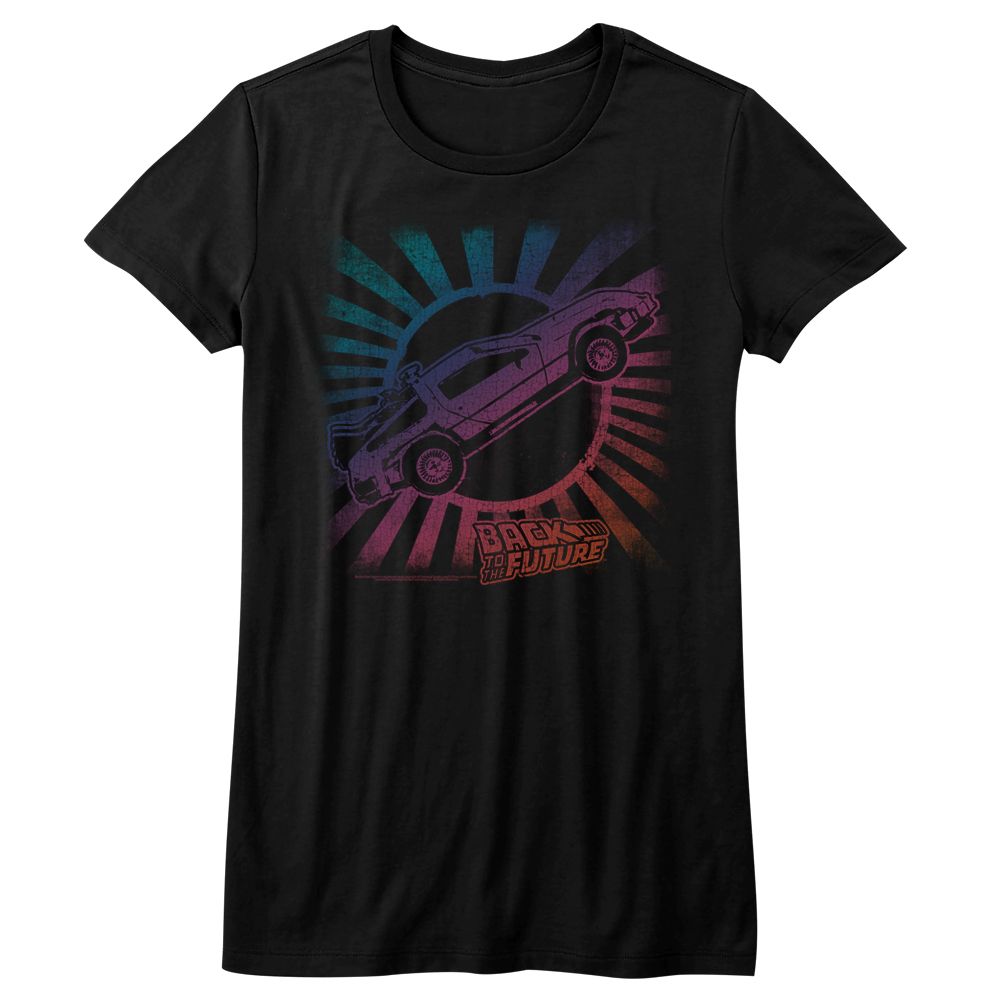 Junior's Back To The Future Rainbow T-Shirt
