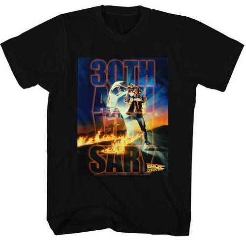 MEN'S BACK TO THE FUTURE BTF 30TH ANNIVERSARY LIGHTWEIGHT TEE - Blue Culture Tees