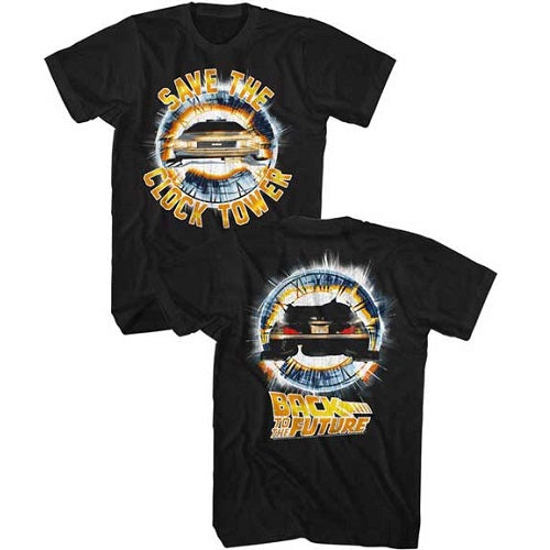 MEN'S BACK TO THE FUTURE CLOCKTOWER LIGHTWEIGHT TEE - Blue Culture Tees