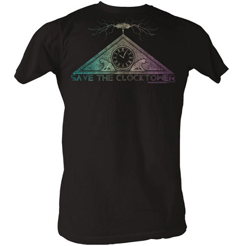 MEN'S BACK TO THE FUTURE CLOCK TOWER LIGHTWEIGHT TEE - Blue Culture Tees