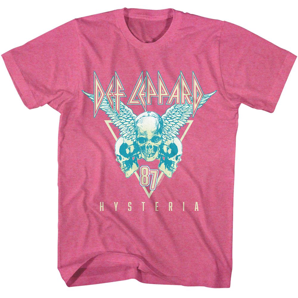 Def Leopard Skulls 3 Tone T-Shirt