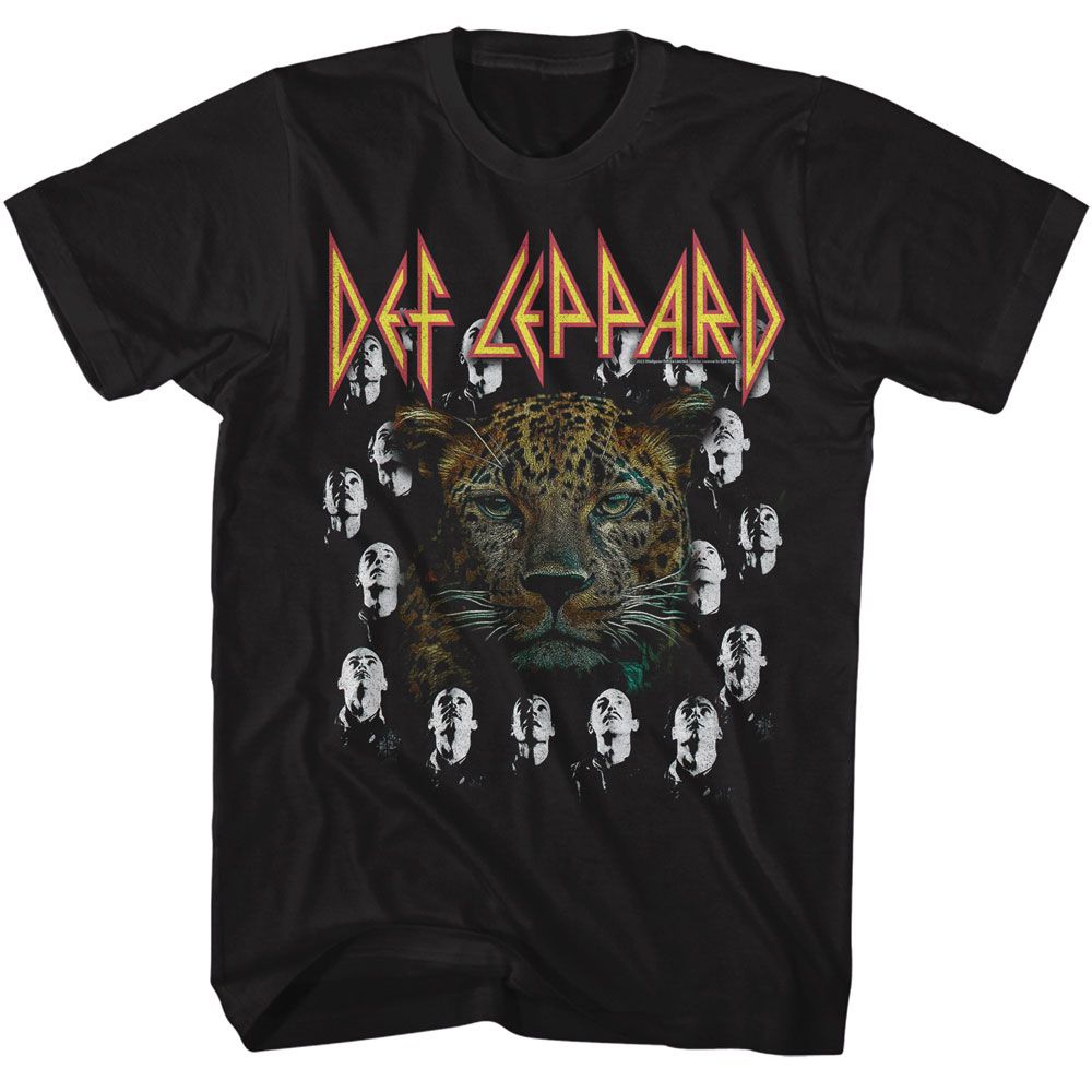 Def Leopard With High N Dry Heads T-Shirt