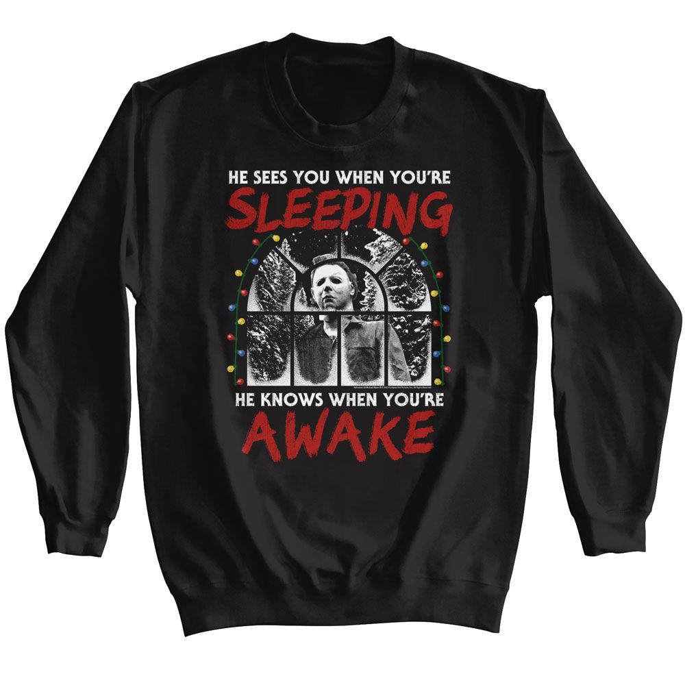 Halloween Sees You When You're Sleeping Sweatshirt | Blue Culture Tees