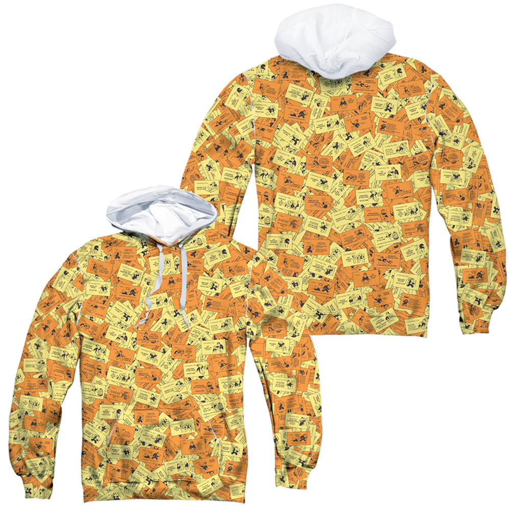 Monopoly Chance Chest Cards Sublimated Pullover Hoodie