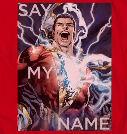 Men's DC Comics Shazam Say My Name Full Color T-Shirt