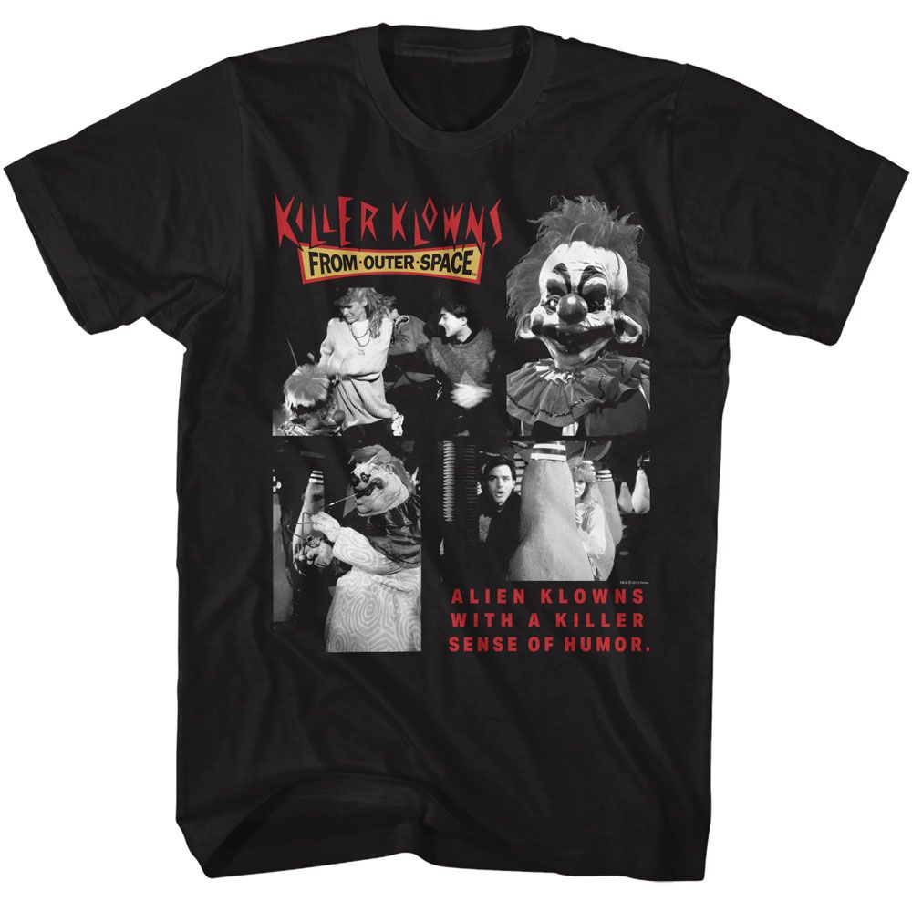 Killer Klowns Four B&W Photos T-Shirt