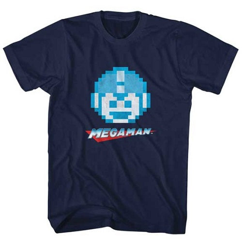 Mega Man Megaface T-Shirt - Blue Culture Tees