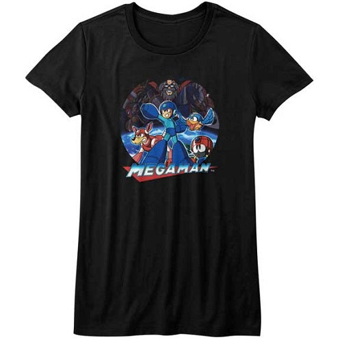 WOMEN'S MEGA MAN MEGAMAN COLLAGE TEE - Blue Culture Tees