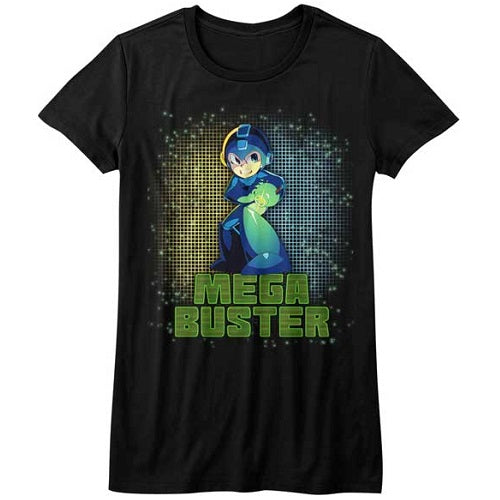 Junior's Mega Man Mega Buster T-Shirt - Blue Culture Tees