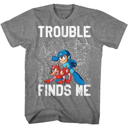 Mega Man Trouble T-Shirt - Blue Culture Tees