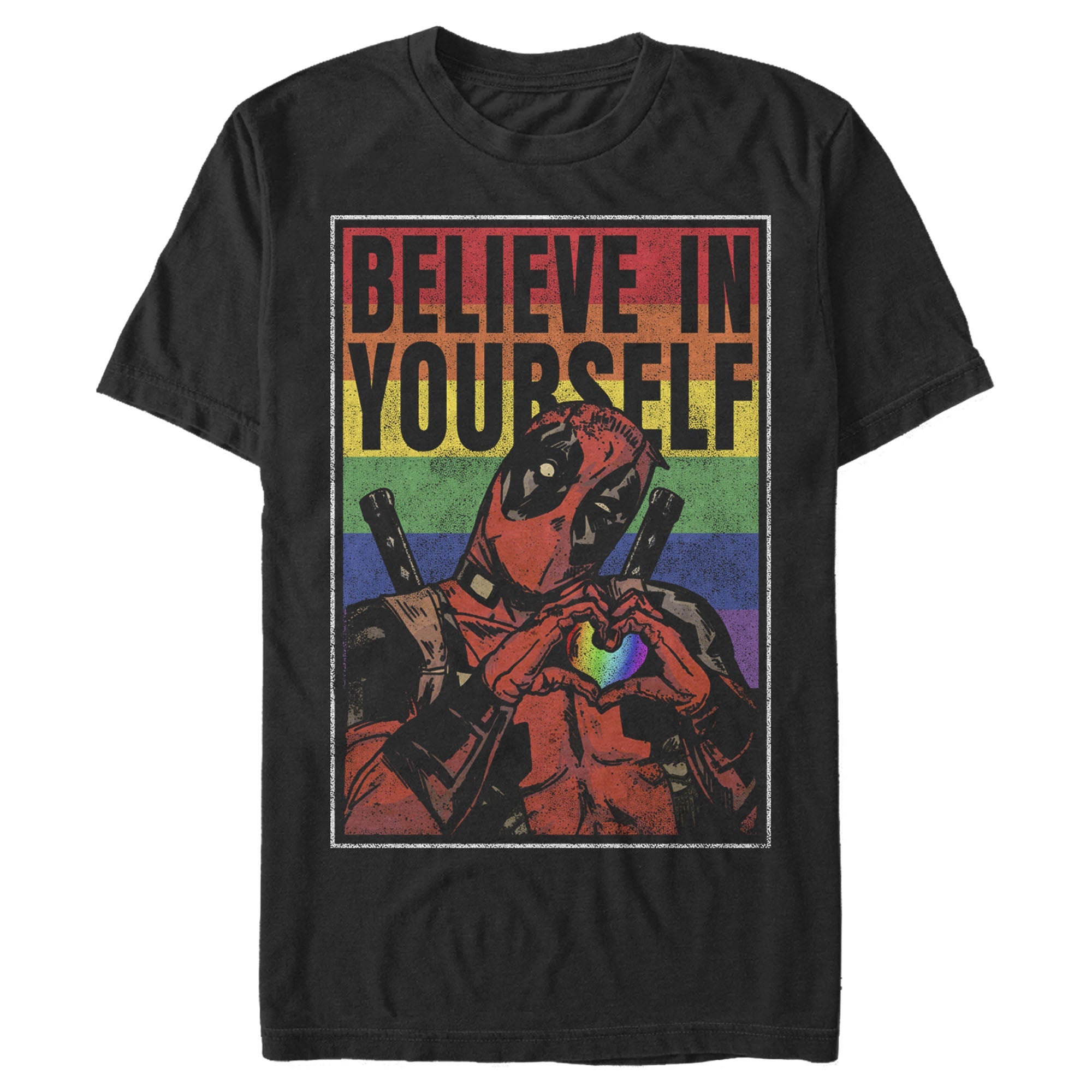 Marvel Deadpool Deadpool Believe Rainbow T-Shirt