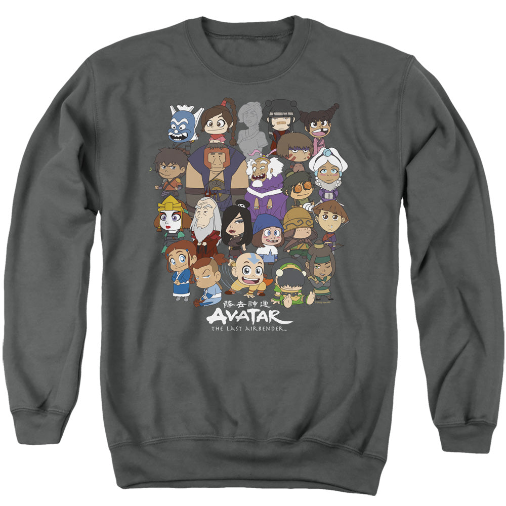 Avatar The Last Airbender Chibi Group Crewneck Sweatshirt Blue Culture Tees