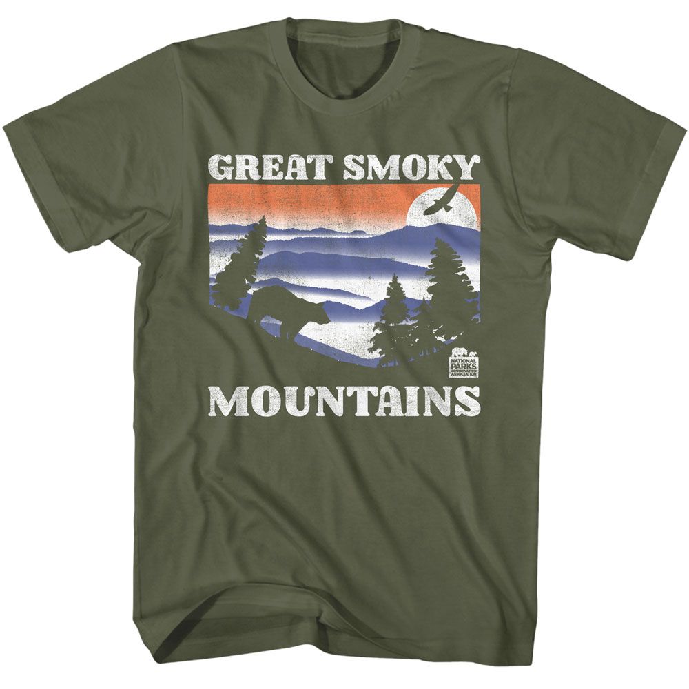 Great Smoky Mountains Bear and Mountains T-Shirt