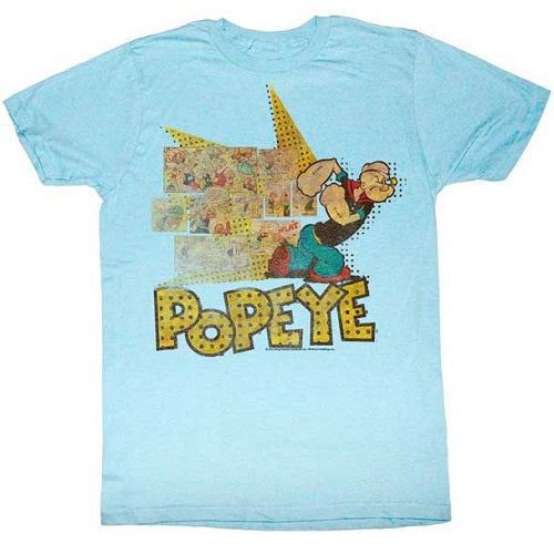 MEN'S POPEYE FIGHTIN POPEYE LIGHTWEIGHT TEE - Blue Culture Tees