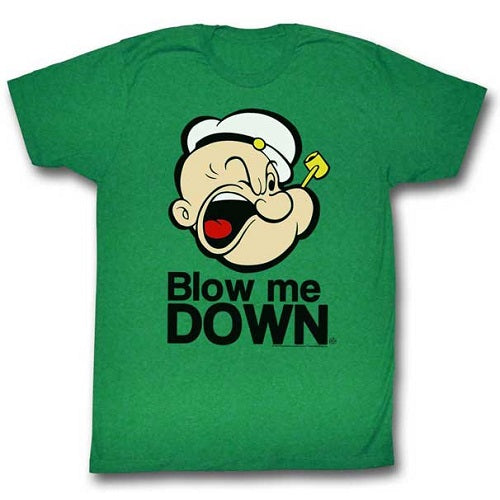 Popeye Blow Me Down T-Shirt - Blue Culture Tees
