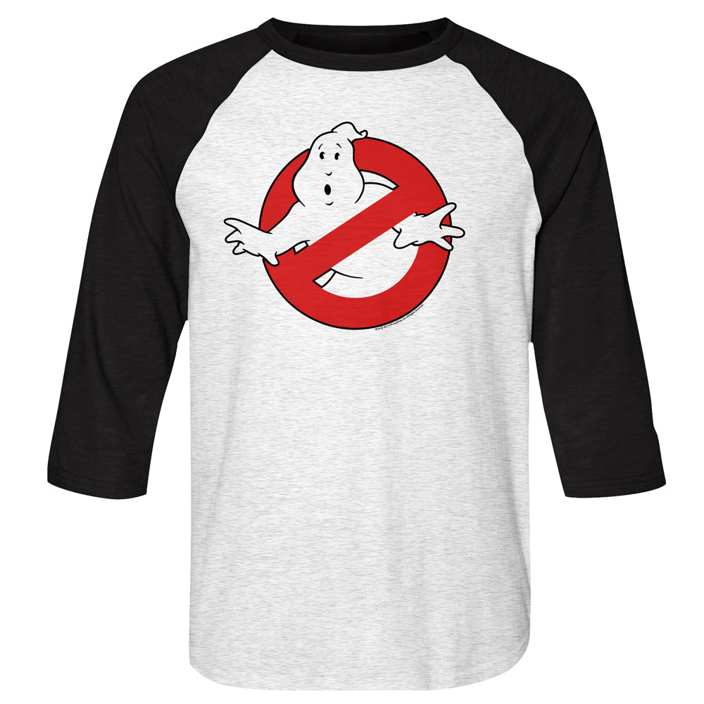 The Real Ghostbusters Symbol Raglan Tee | Blue Culture Tees