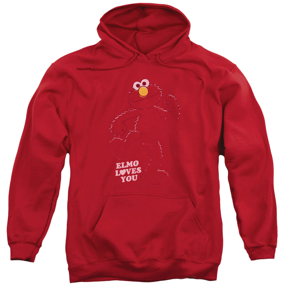 Sesame Street Elmo Loves You Pullover Hoodie