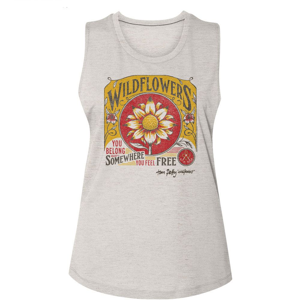 Juniors Tom Petty Wildflowers Muscle Tank Top