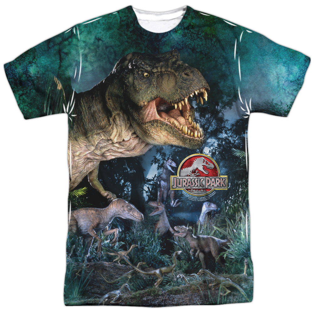 Men's Jurassic Park Dinos Gather Sublimated Tee