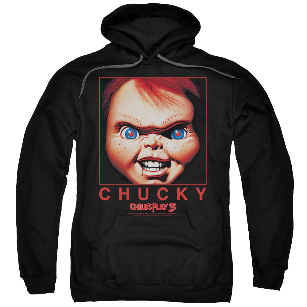 Childs Play 3 Chucky Squared Pullover Hoodie | Blue Culture Tees