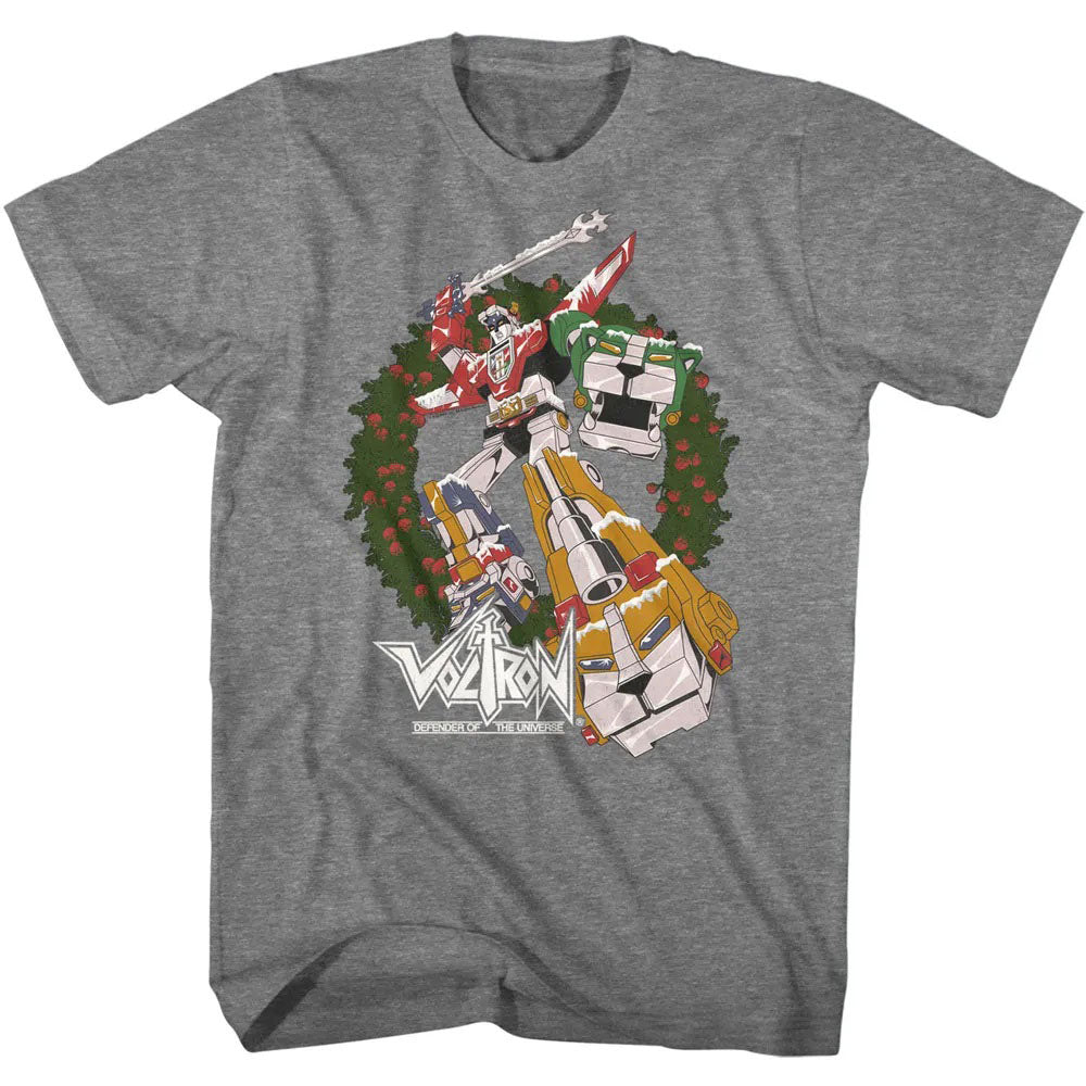 Voltron Christmas Wreath Tee Blue Culture Tees