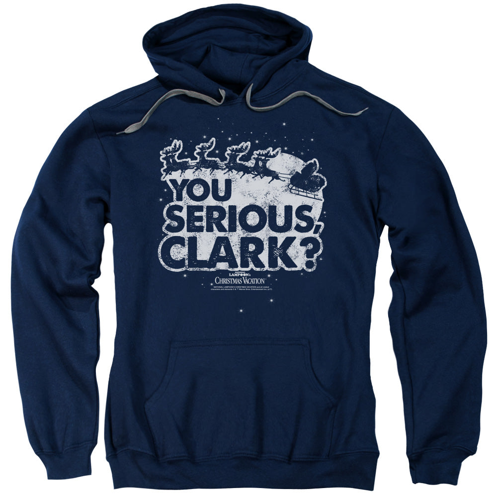 Christmas Vacation You Serious Clark Pullover Hoodie | Blue Culture Tees