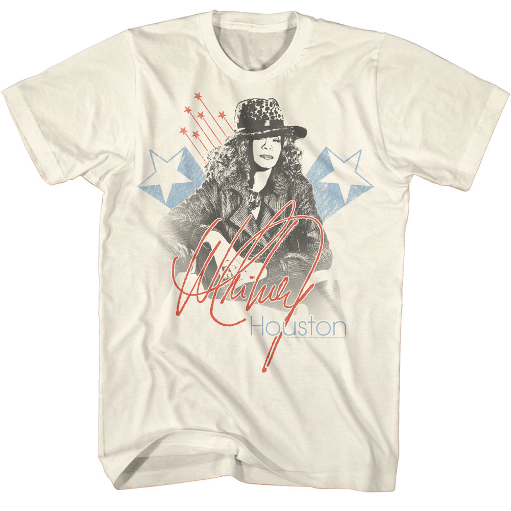 Whitney Houston Americana T-Shirt Blue Culture Tees