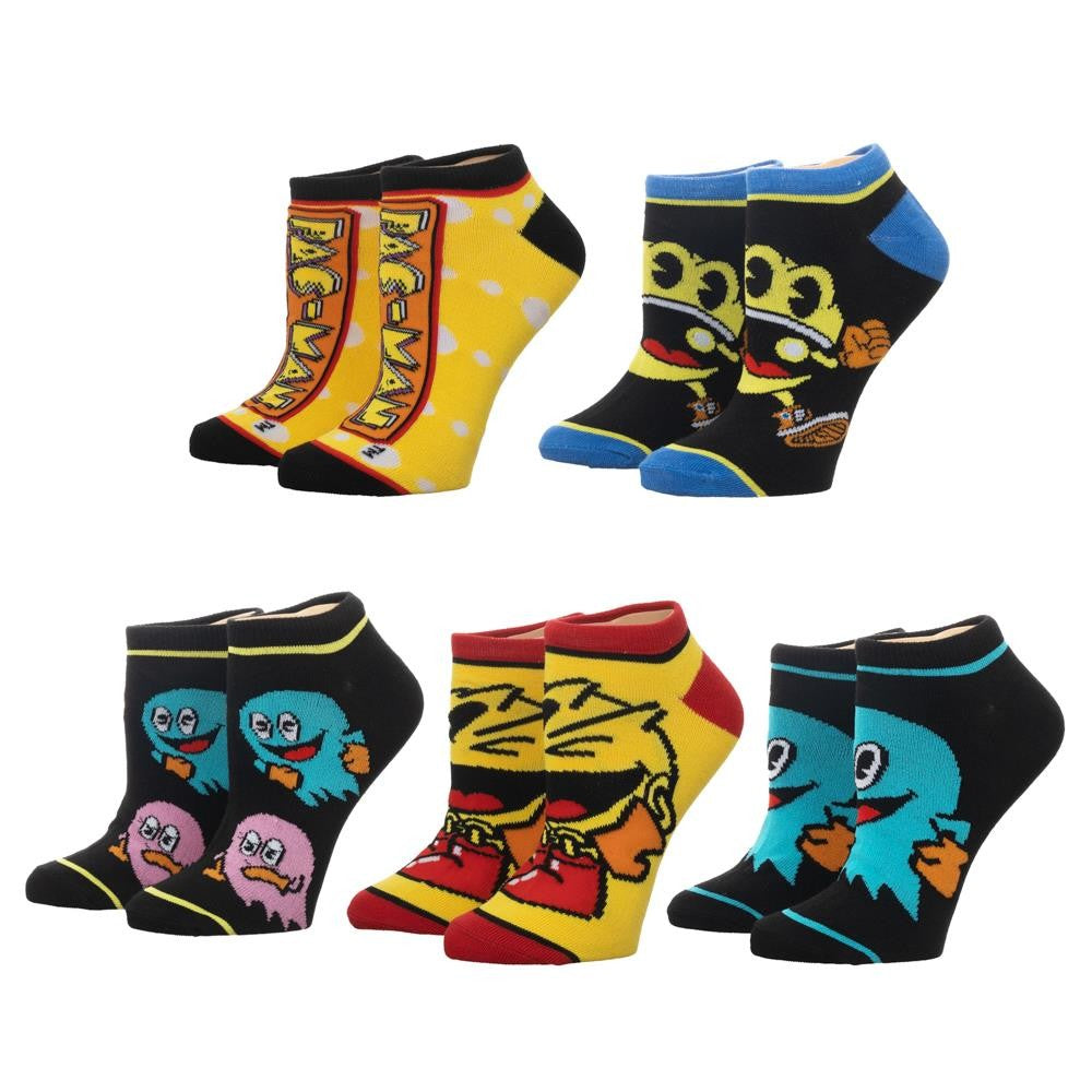 Pac-Man 5 Pair Ankle Socks