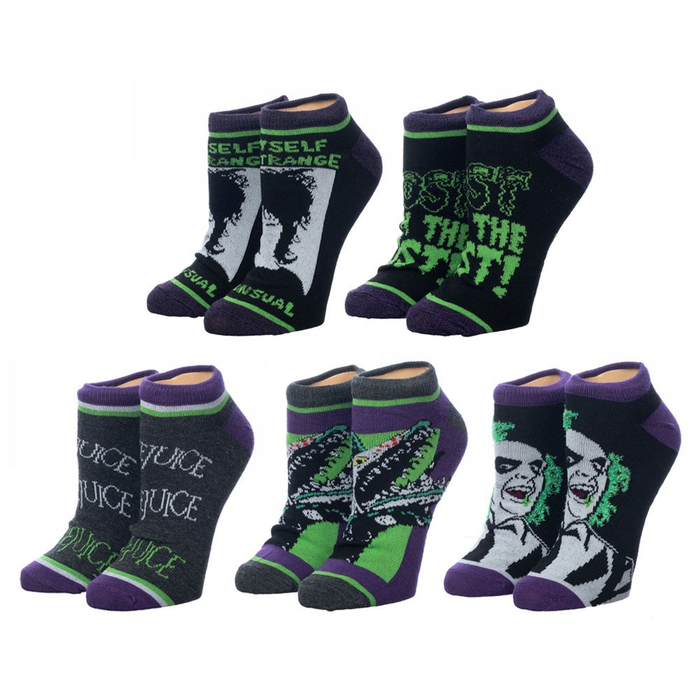 Beetlejuice Ghost With The Most 5 Pair Ankle Socks