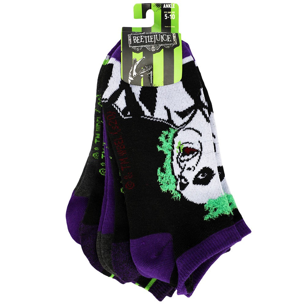 Beetlejuice Ghost With The Most 5 Pair Ankle Socks